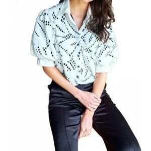 NEW FINLEY bomba chunky lace top in ivory